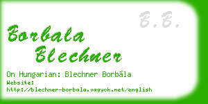 borbala blechner business card